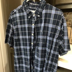 Men’s XL Blue Plaid Sonoma Short Sleeve Shirt